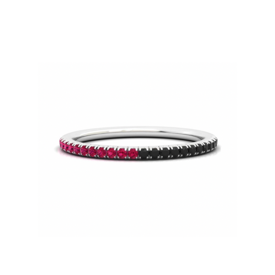 Black and Pink Stackable Ring