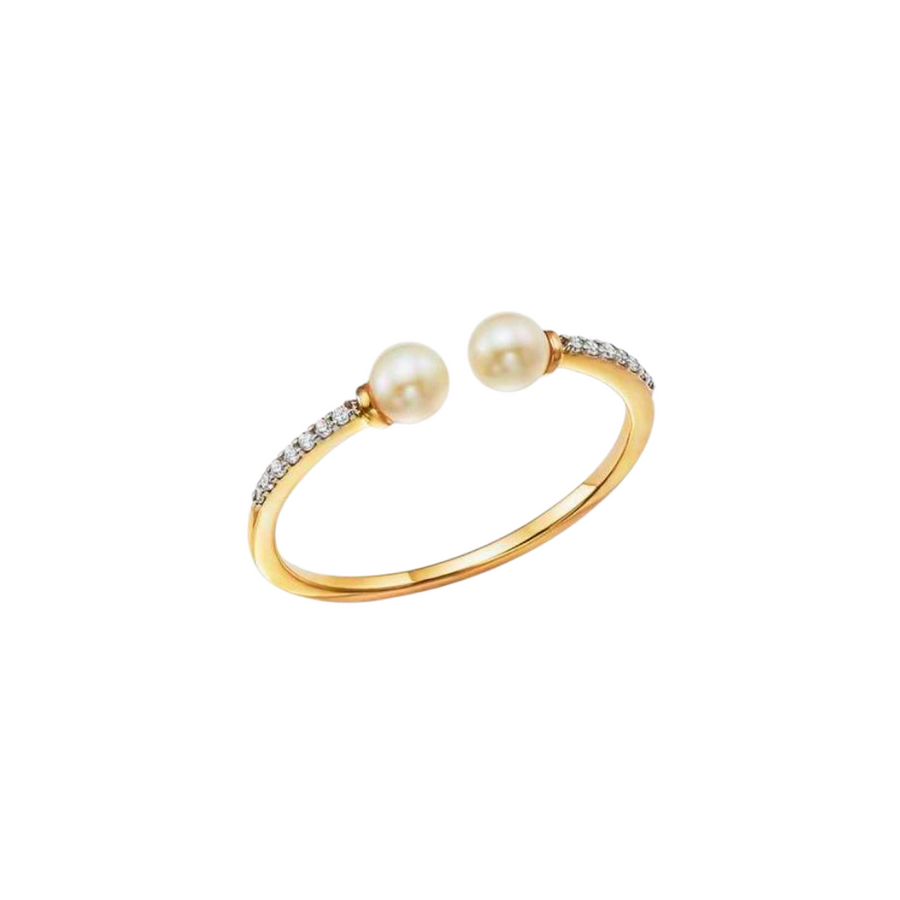 Diamond Pearl Ring